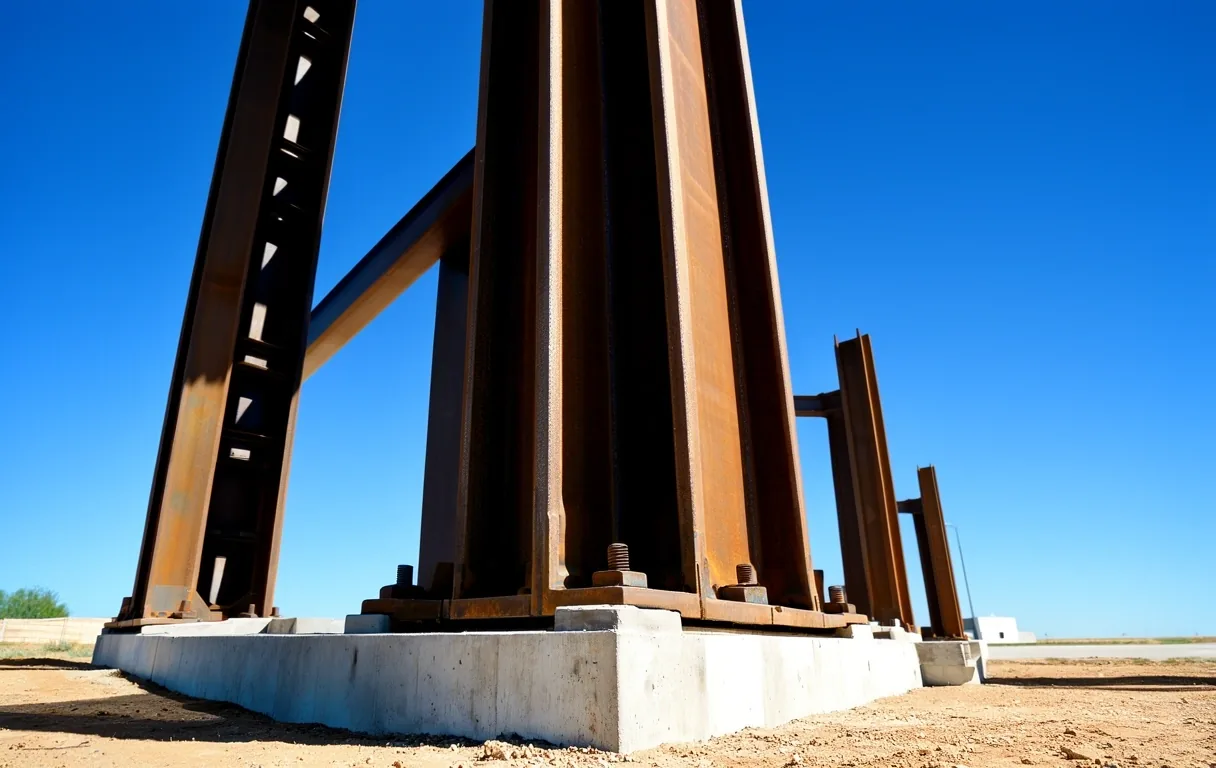 Industrial steel structural assembly