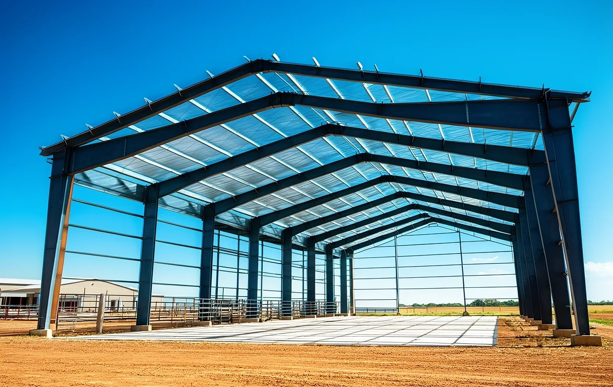 Steel building skeleton