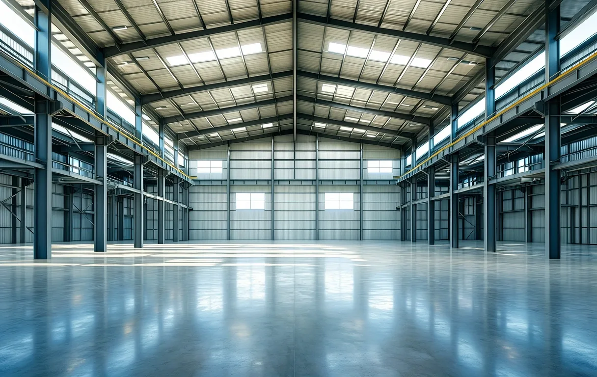 High-bay warehouse interior