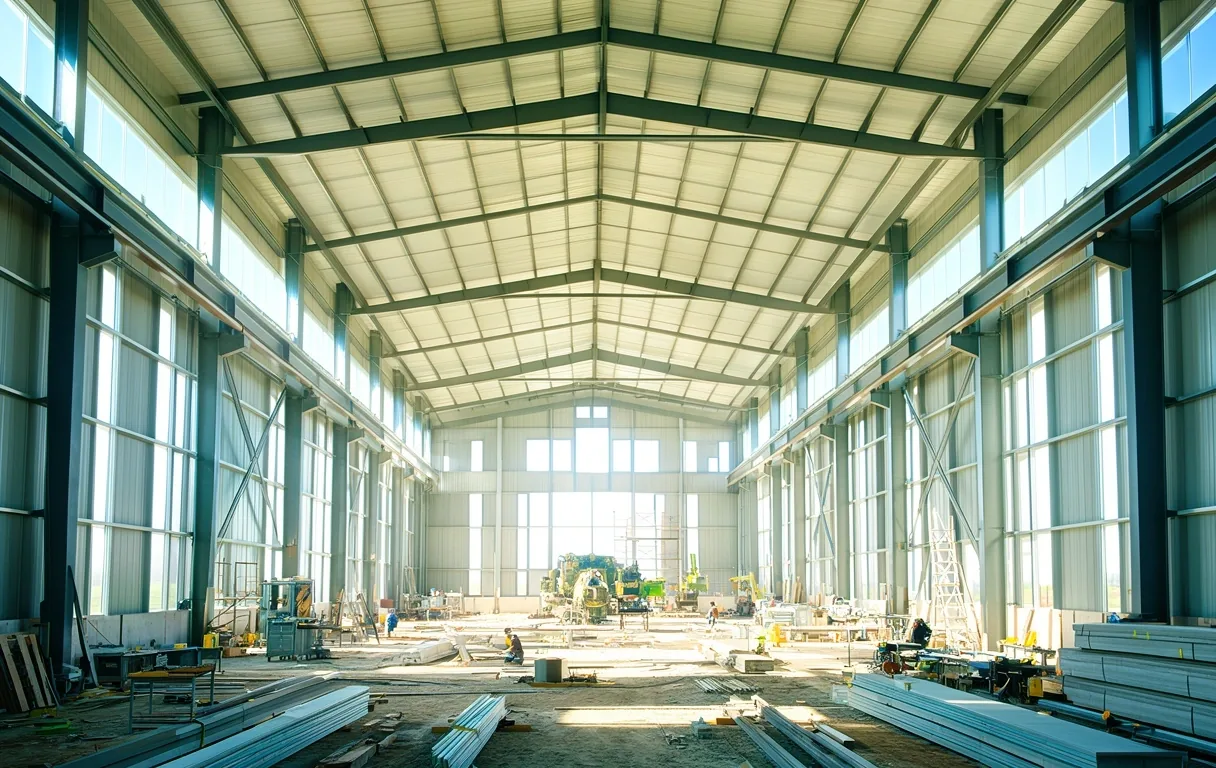 Interior clear-span construction